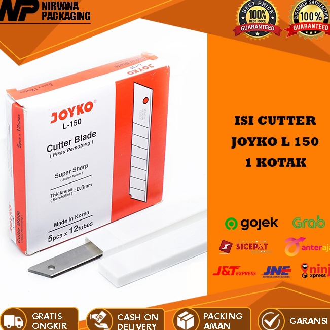 

Super Sale ISI PISAU CUTTER CUTER BESAR JOYKO L 15 L15 L5 REFILL KATER SEKOTAK 12 TUBE