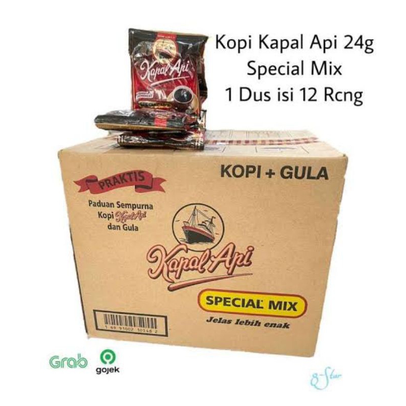 

kapal api special mix 25gr kopi + gula 1 dus isi 12 renceng (120 bks)