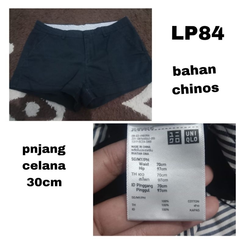 celana pendek preloved uniqlo