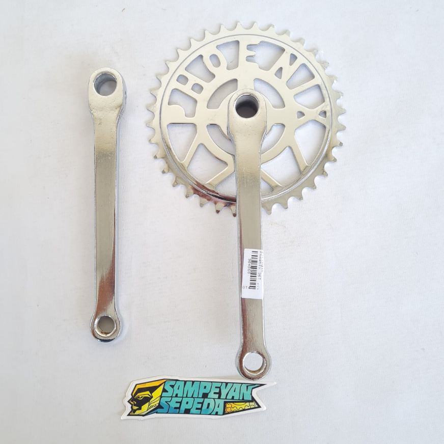 PHoenix Piringan 36T 175mm BB Bulat Crank Gir Sepeda Mini Onthel Jengki Pantek Original