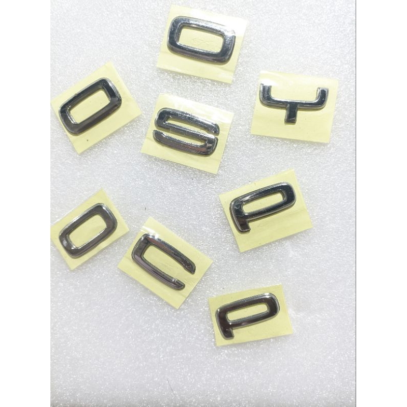 Emblem Logo Huruf New SCOOPY 2021 2022 2023 2024 Warna SILVER Timbul 3D Original