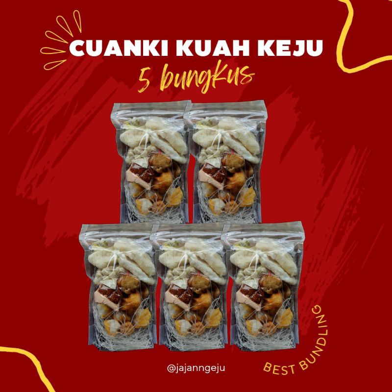 

[READY STOCK] Paket Cuanki Cheese Instan Kuah Keju Porsi Jumbo 5 pcs