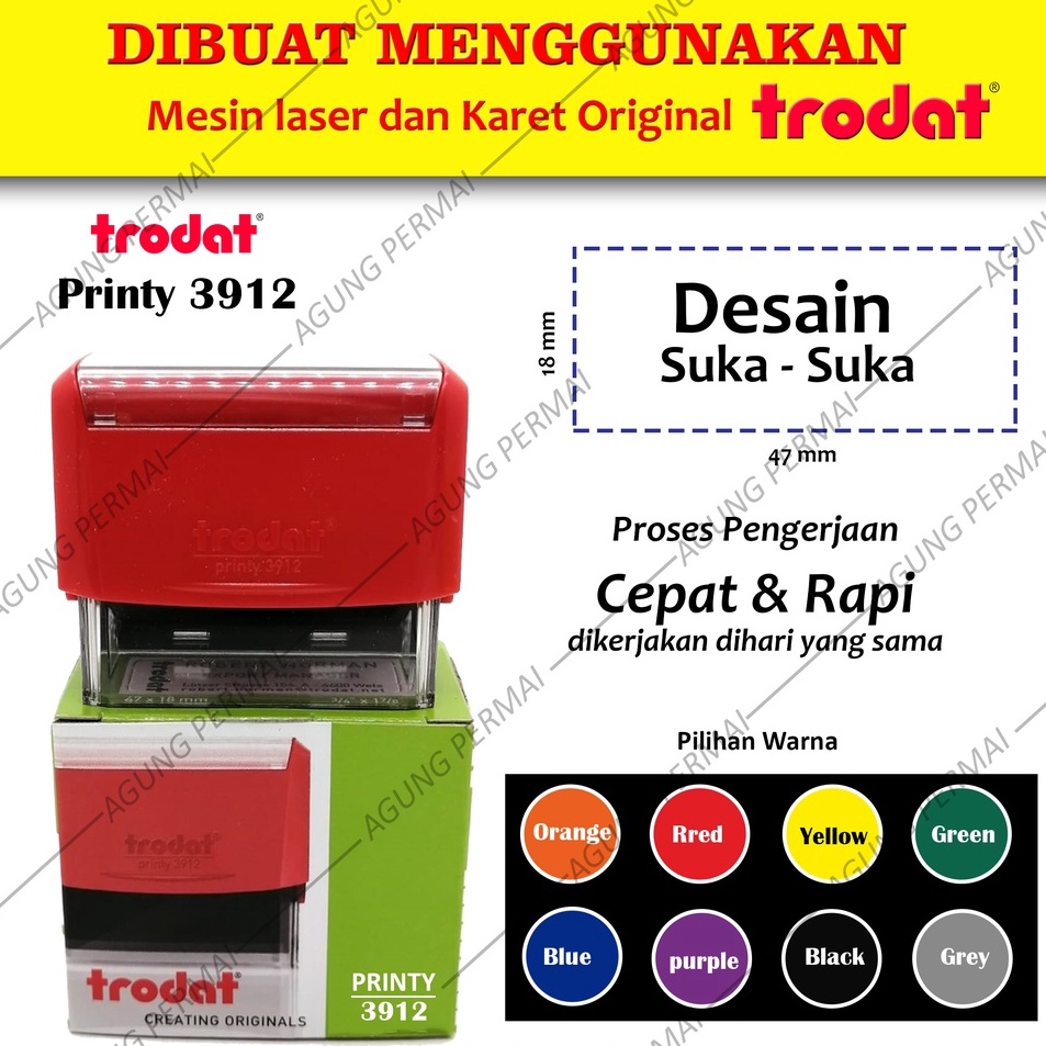 

Stempel Otomatis Logo Nama Trodat 3912