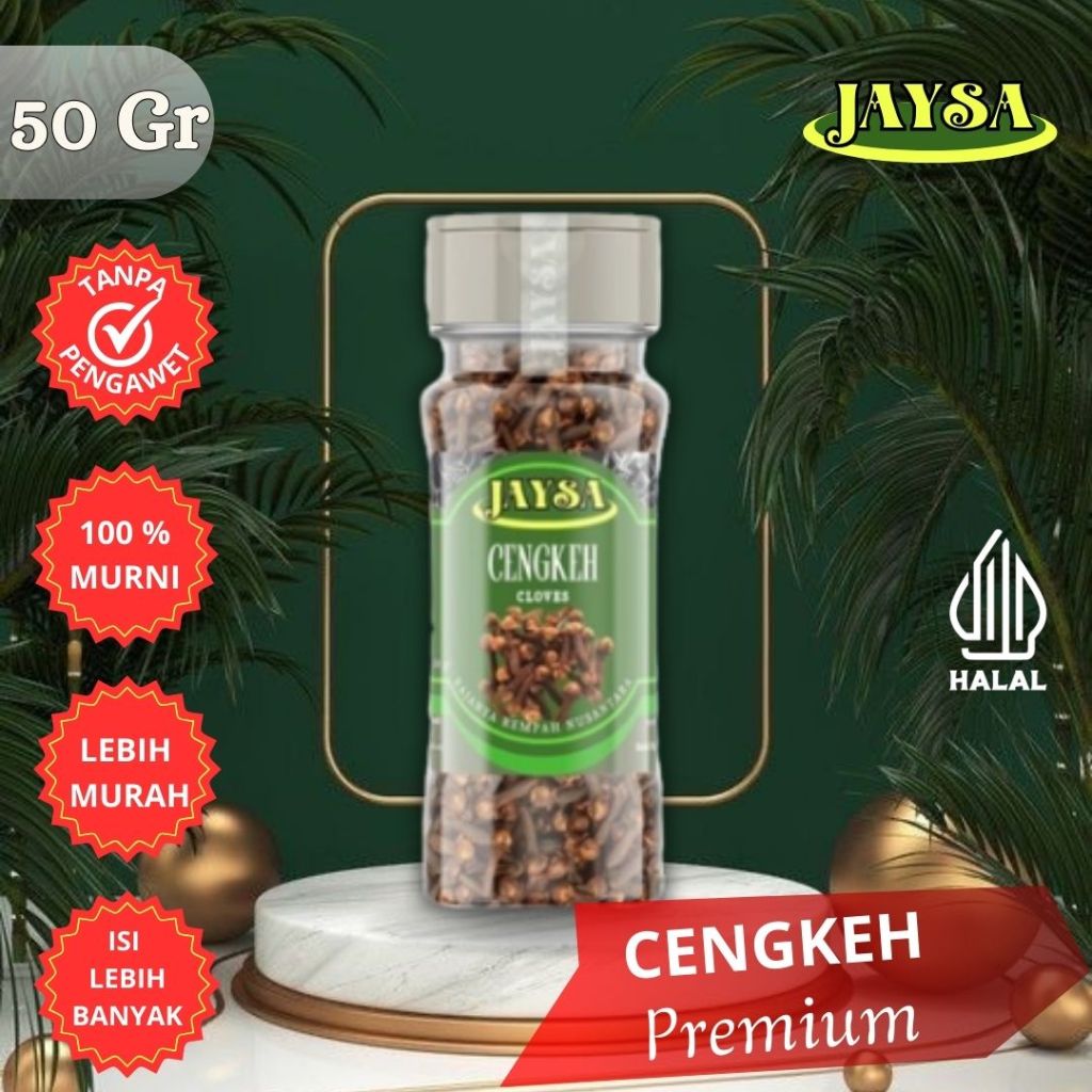 

JAYSA - Cengkeh Utuh 50 gr / Cengkeh Kering / Cloves / Cengkeh Kering Super / Cengkeh Super / Cengkeh Kering Asli / Cengkeh Utuh / Cengkeh Kering Kualitas Ab / Cengkeh Utuh Grade Ab / Cengkih / Cengkeh / Clove Whole