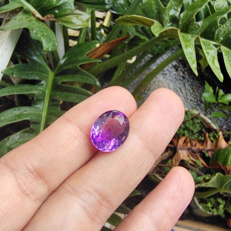 Batu Natural Kecubung Ungu High Quality Batu Kecubung Ungu Kating Oval