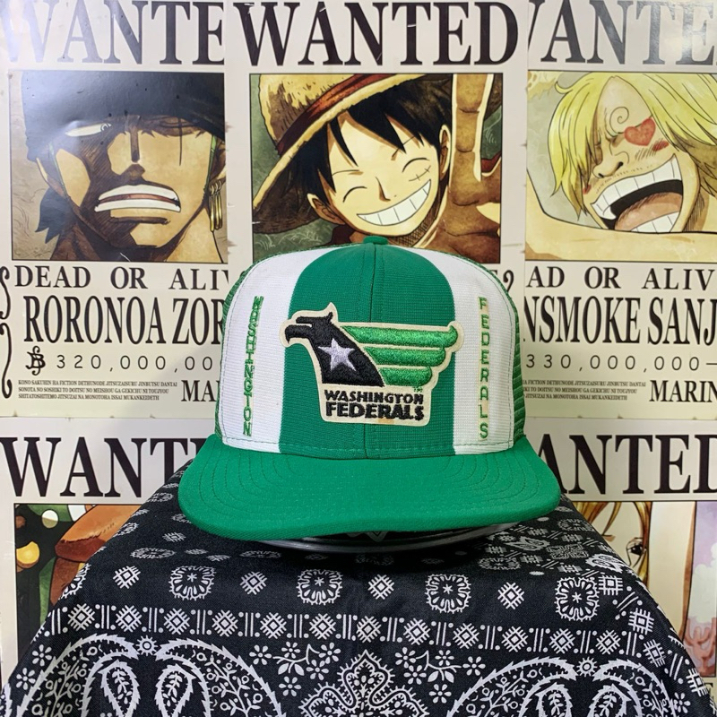 Topi Trucker Vintage Ajd Lucky Stripes USFL Washington Federals