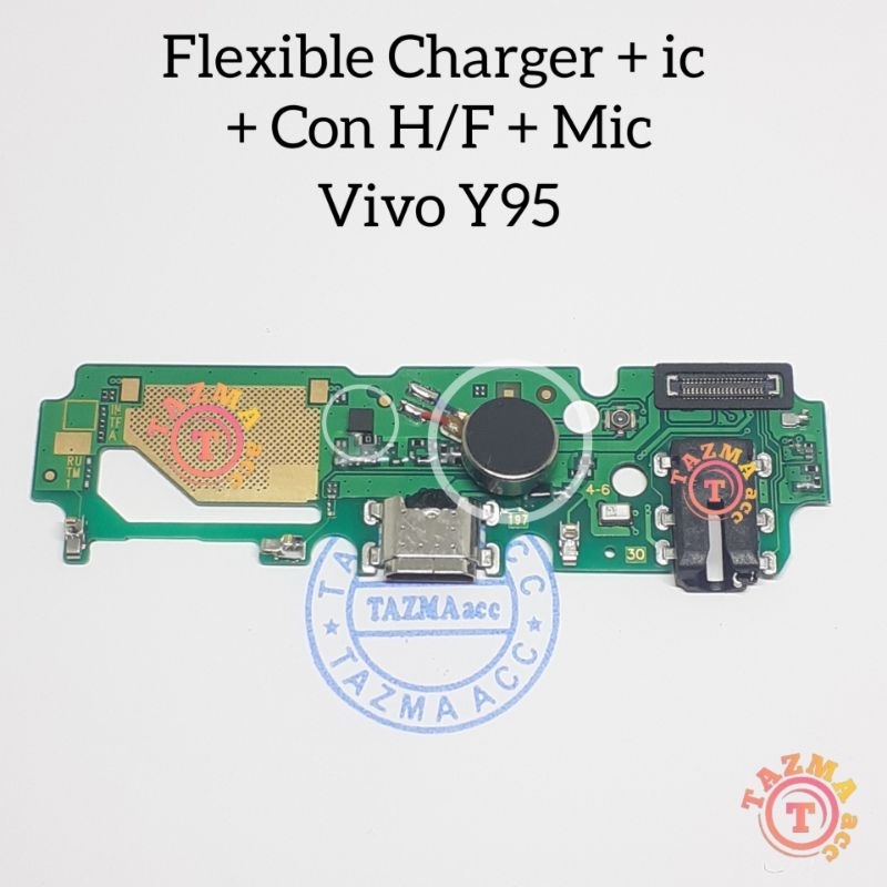 Vivo Y95 Ori Flexible Charger + ic Flexibel Konektor Cas Charger VIVO Y95