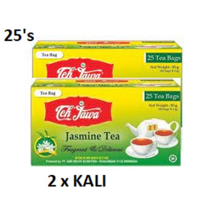 

TEH JAWA Teh Celup Melati Jasmine Tea Bag Isi 25'S Diambil dari daun teh pilihan dan melati asli yang diproses dengan teknologi canggih