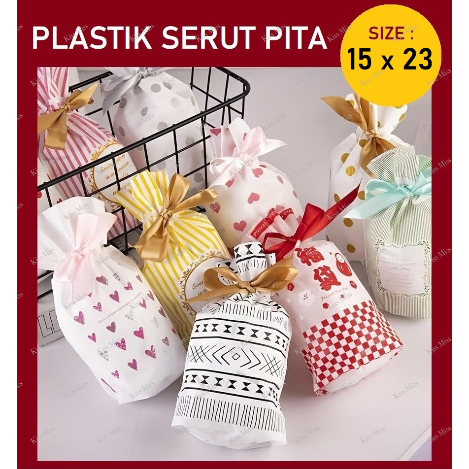 

15x23 - POUCH GOODIE BAG SERUT PITA - MEDIUM - kantong ulang tahun - hampers - plastik ultah souvenir - gift bag - bingkisan lucu