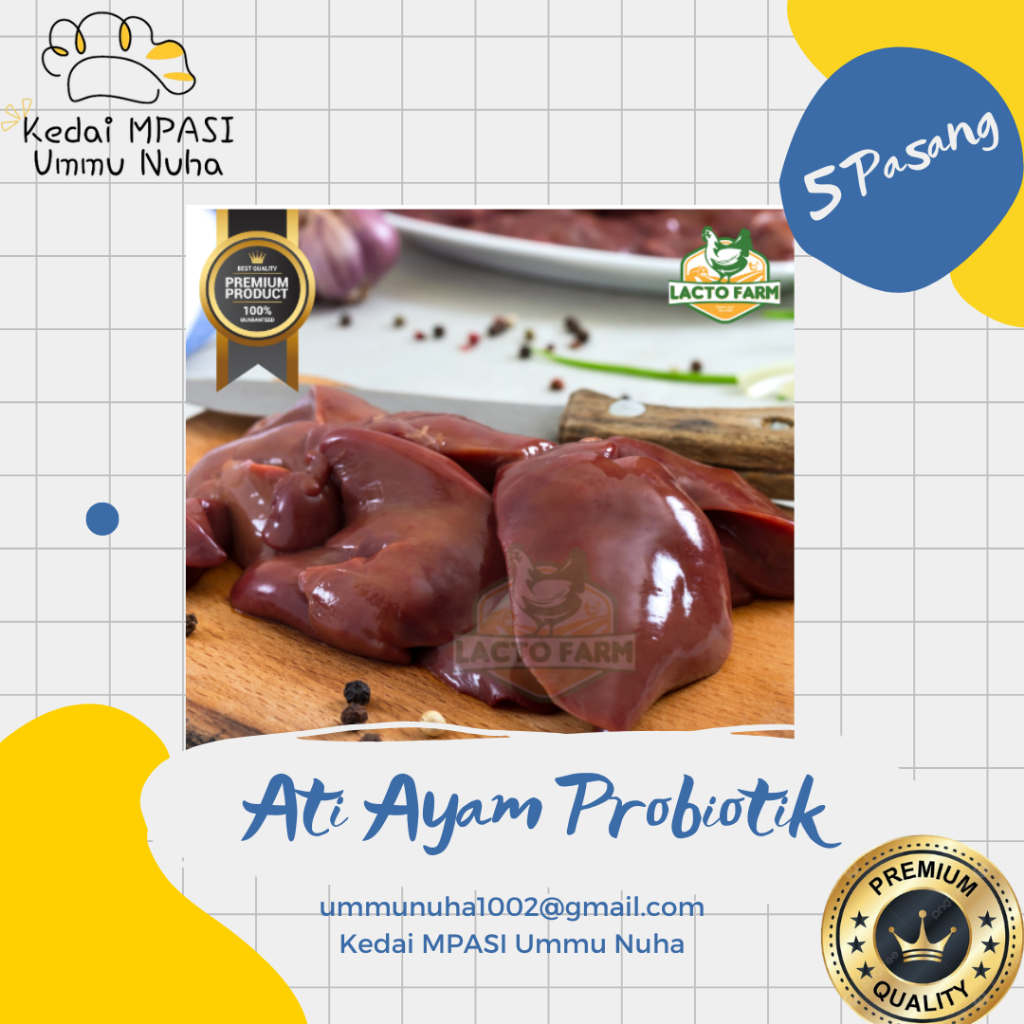 

Ati Ampela Ayam Probiotik / Negeri Organik Lacto Farm (5 pasang) Ati Ampela MPASI, Hati Ampela MPASI, Menu MPASI, BB Booster, MPASI