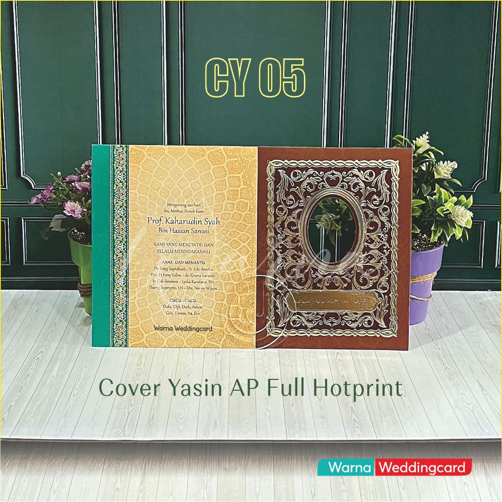 

Yasin / Cover Buku Yasin CY 05 / Cover Buku Yasin Bahan AP Emboss Hotprint Fullcolour