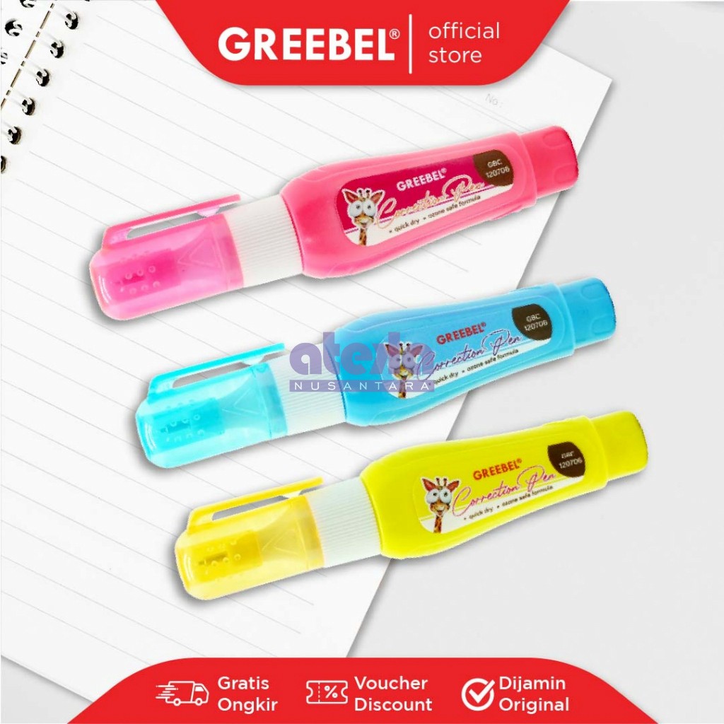 

TipeX Warna GREEBEL CORRECTION PEN GBC 120706