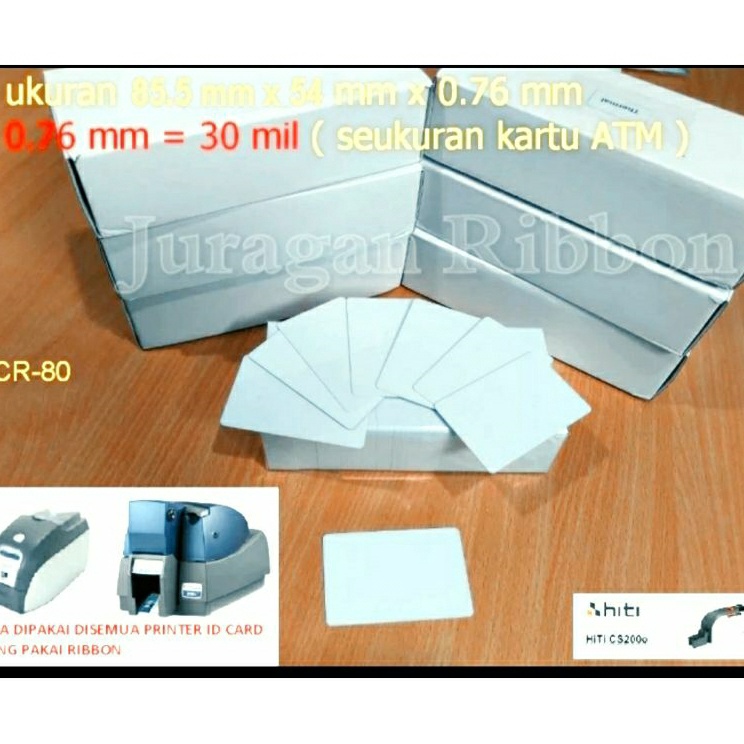 

5 pcs Kartu PVC Blank ID Card Hight Quality bisa UV dan Thermal