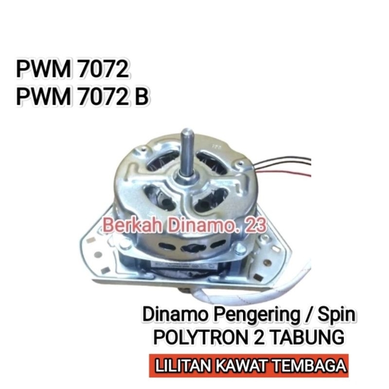 Dinamo Pengering Mesin Cuci POLYTRON PWM 7072 / PWM 7072B Motor Spin Pengering Politron Pwm7072