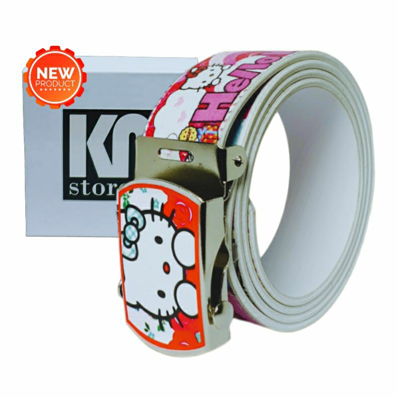 Ikat pinggang/Sabuk anak TK/SD FULL PRINTING karakter Hello Kitty 2. Trendi dan kekinian untuk anak 