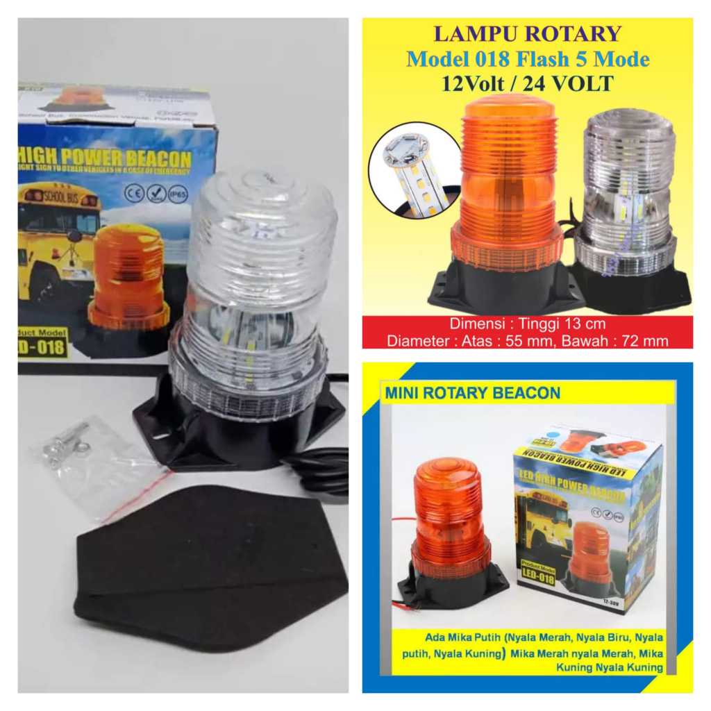 Lampu Rotari Truck Mini 12/24 Volt Best Quality