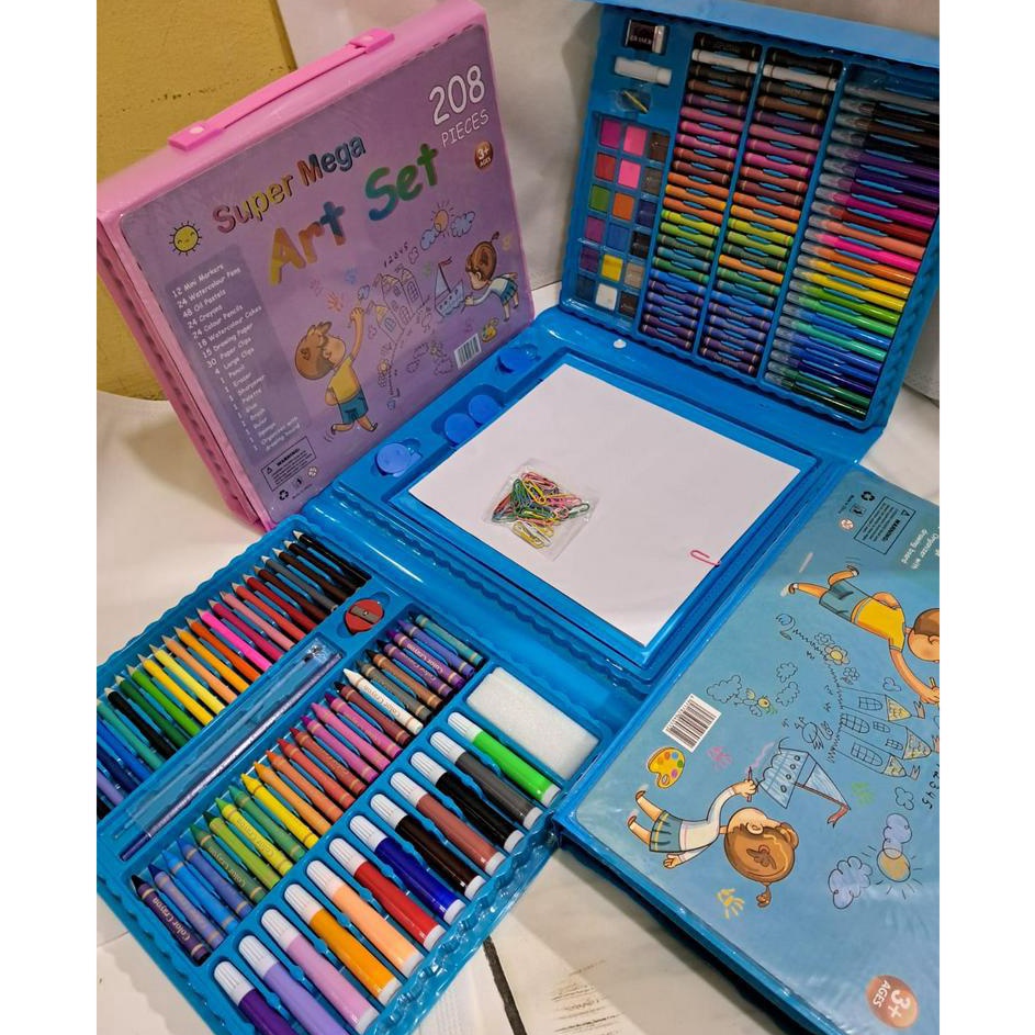 

Super ART SET Mewarnai perlengkapan seni crayon pensil warna spidol warna cat air FULL SET