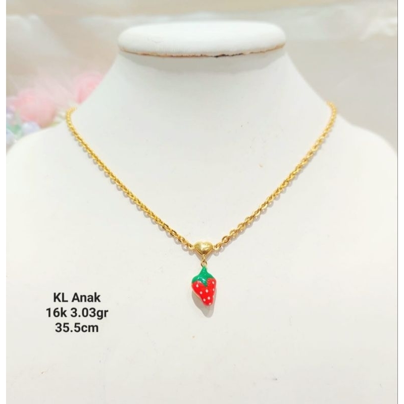 Kalung emas 70 strawberry