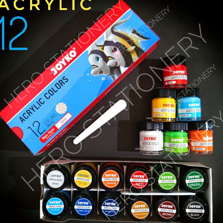 

Laris Cat akrilik acrylic color paint joyko botol 1 ml 12 warna ACC1ML12