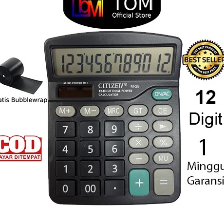 

Kalkulator Citizen M28 12 Digit Calculator Check Dual Two Power