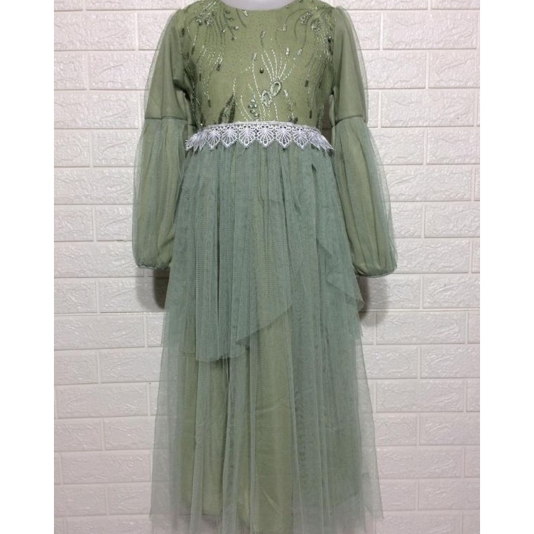 Baju Muslim Anak Perempuan Rndgngbsr  Gaun Pesta anak Terbaru Usia 4  1 Tahun Dress Anak Brukat Prem