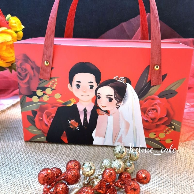 

( isi 5 pcs / @ 8.000 ) BOX/ DUS UKURAN 19 x 9 x 12 (WEDDING EDITION)