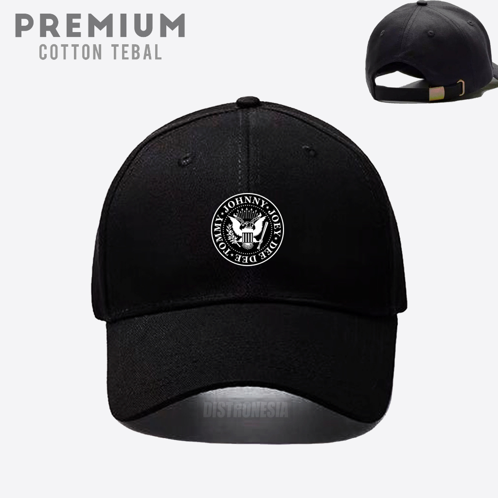 Topi Ramones Logo Band Premium
