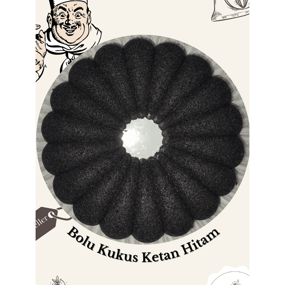 

Bolu Kukus Ketan Hitam Legit Diameter 20 cm