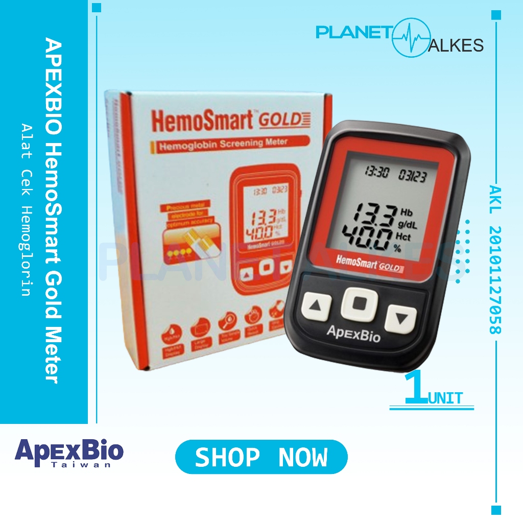Alat Cek Hemolgobin HB Apexbio Hemosmart Gold Hemoglobine Meter
