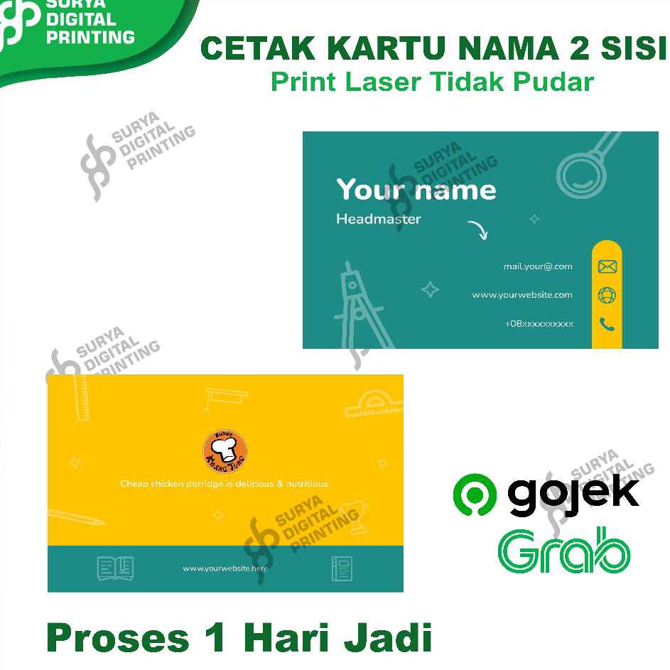 

Seller Cetak Kartu Nama Langsung Jadi 2 Muka Name Card Business Card Kartu Nama Bolak Balik Tanpa Laminasi