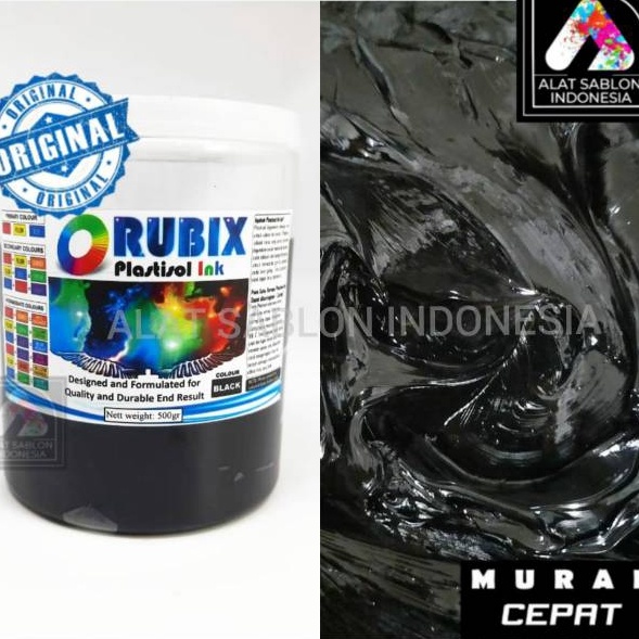 

TINTA SABLON PLASTISOL RUBIX HITAM BLACK 5GR