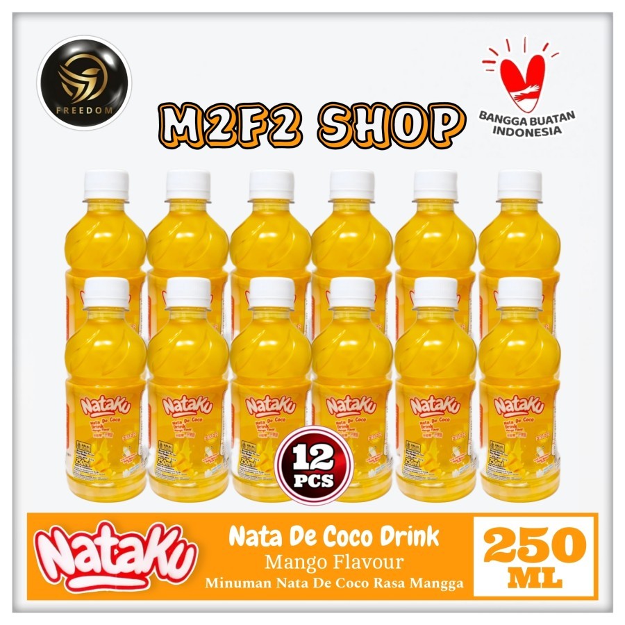 

Nataku Nata De Coco Drink Mango Flavor | Rasa Mangga Botol Pet - 250 ml (Kemasan 12 Pcs)