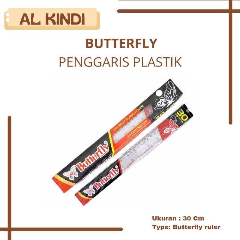 

Penggaris Plastik Butterfly 30 cm Transparan