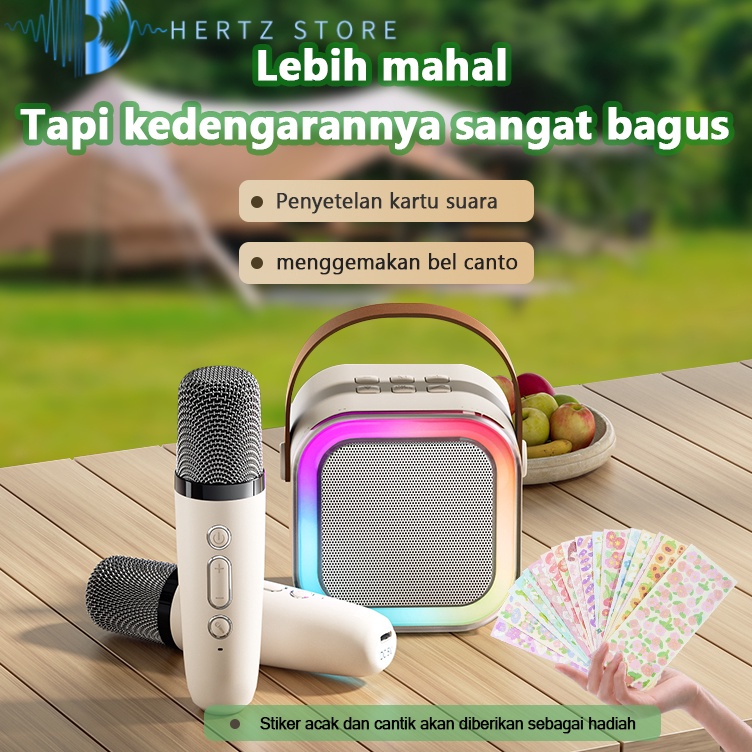K12 Speaker Bluetooth 2MicKaraoke Speaker Wireless Bluetooth Mini Lucu Pobel Dapat terhubung ke HP T