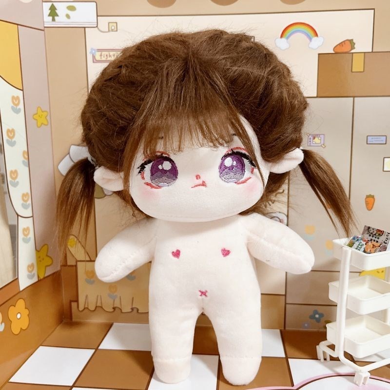 20cm Cotton Doll, Plush Toy Doll, Boneka Kapas Crazy and Cute Hair Doll, Boneka Mini, Non Attribute 