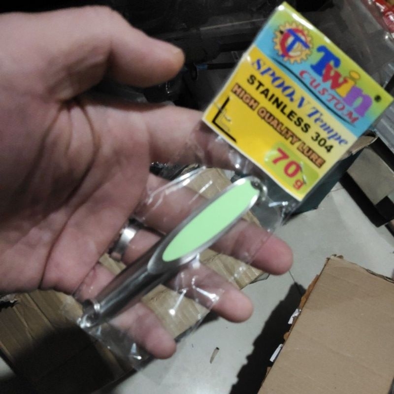 umpan spoon hologram silver stainless spoon tempe spoon pancing 304 model tempe anti karat
