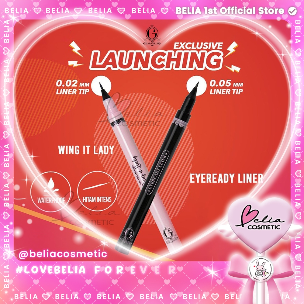 [ BELIA ] MADAME GIE Eyeready Liner & Eye Wing It Lady Liner 1g | eyeliner waterproof spidol