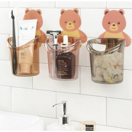 [FAFAFA] Gantungan Tempat Sikat Gigi Beruang / Tempat Sikat Gigi Beruang Tempel