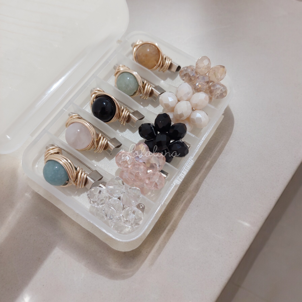 [Lalaluna] Bros Dagu Hijab Crystal Premium | Bros Dagu Hijab Batu Premium | Peniti Dagu Premium