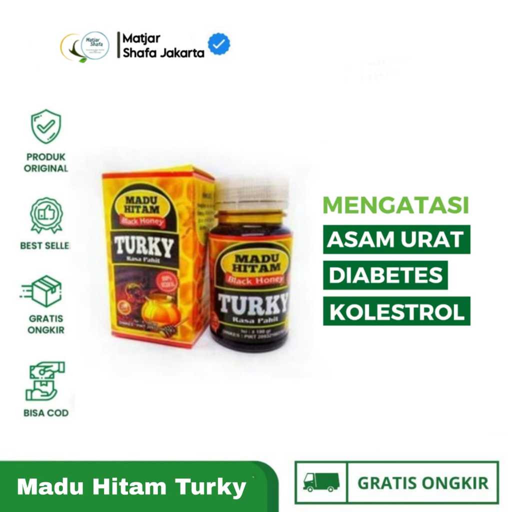 Madu Hitam Pahit Turky Pait 180 gr Original