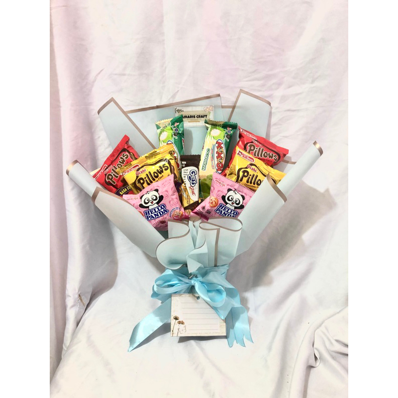 

Bouquet bunga boneka snack / bucket snack cocok untuk hadiah wisuda / graduation / ulang tahun / anniversary / birthday kualitas premium, estetik