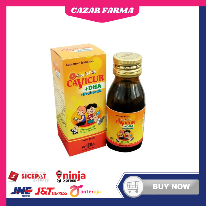 Cavicur DHA Jeruk Syrup 60 mL | Penambah Nafsu Makan Anak