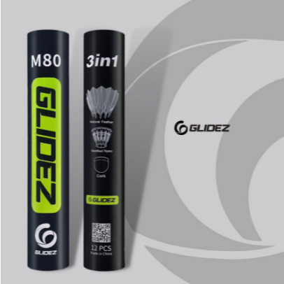 Shuttlecock Glidez M-80 3 in 1/Kok Badminton/Kok Bulu Tangkis