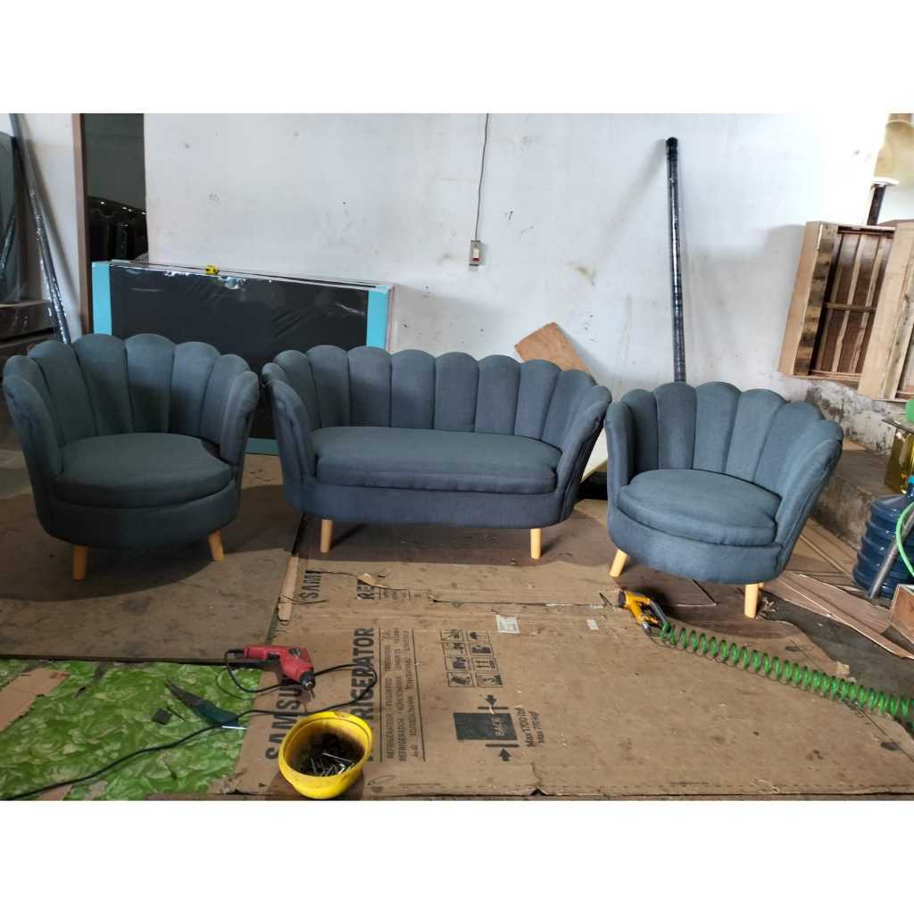 Sofa Kerang Minimalis Modern / Sofa Ruang Tamu Minimalis BATAM