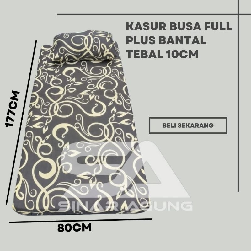 Kasur Busa Full Lipat Kemping Tebal 10 Cm Bonus Bantal