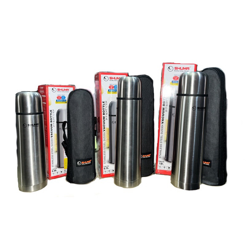 [SHUMA] THERMOS / TERMOS AIR PANAS SUS 304 / BOTOL AIR PANAS / VACUUM BOTTLE 0,5L, 0,75L, 1L