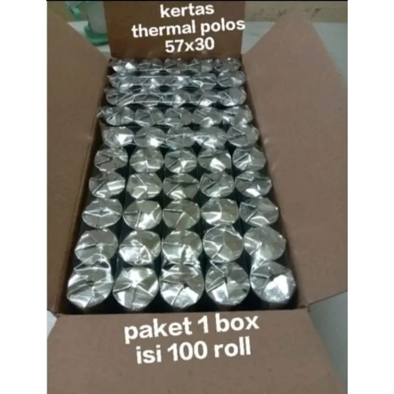 

100 roll Kertas kasir thermal 58x30mm