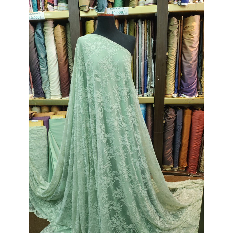 NEW BRUKAT CHANTILY/BAHAN KAIN BRUKAT METERAN/BAHAN KAIN BRUKAT CHANTILY