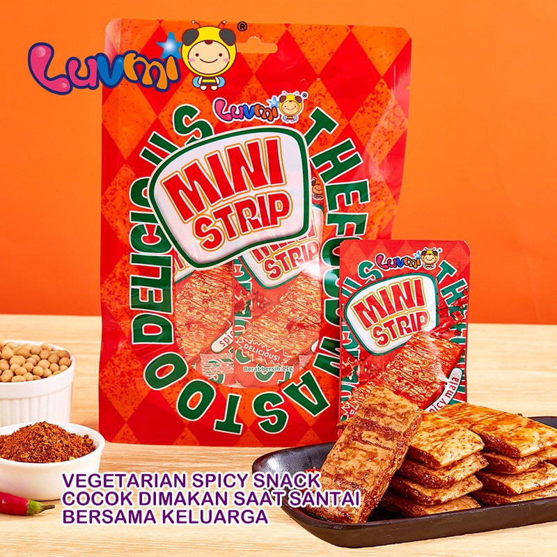 

LUVMI LATIAO MINI STRIP SPICY MALA / STRIP SPICY GARLIC / STRIP SPICY BBQ /CEMILAN VIRAL Cemilan Yang Lagi VIRAL Import Dari CHINA99g per bungkus