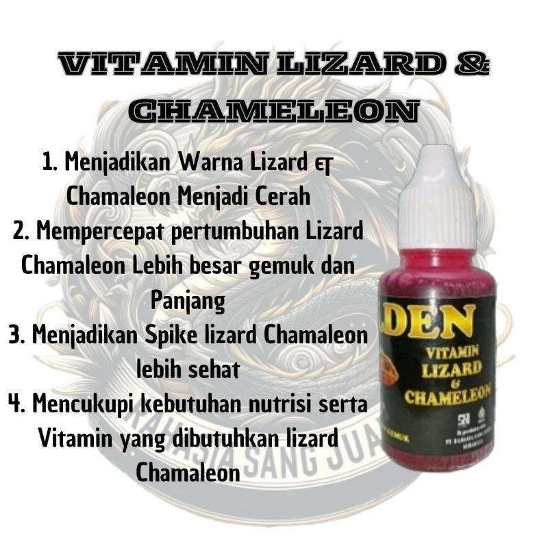 VITAMIN CHAMELEON VITAMIN UNTUK MENAMBAH NAFSU MAKAN PADA HEWAN CHAMELEON DAN MEMPERCERAH WARNA HEWA